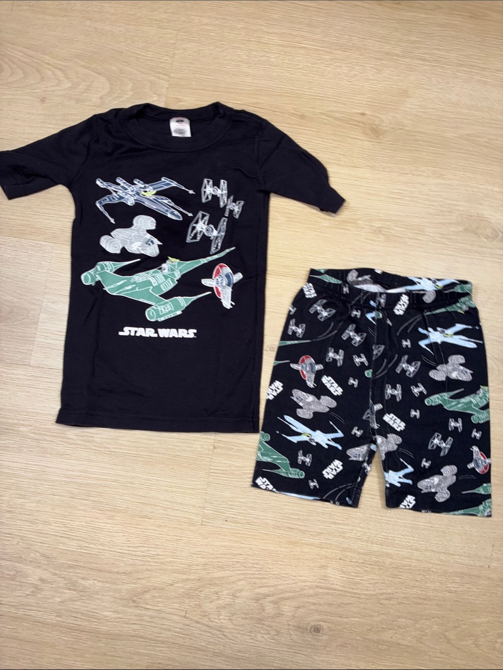 Hanna Andersson Star Wars Boys Black Space Ships Pajama Set